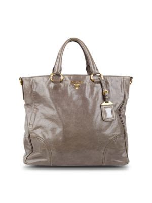 Prada Vitello Shine Leather Tote on SALE 